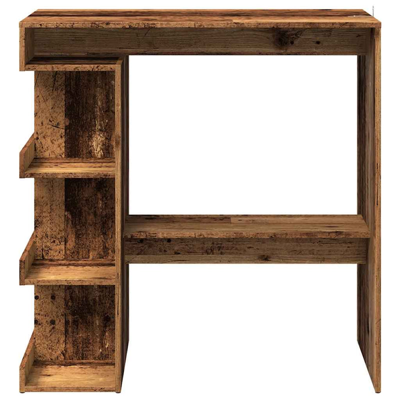 vidaXL antik fa szerelt fa bárasztal tárolópolccal 100 x 48 x 101,5 cm