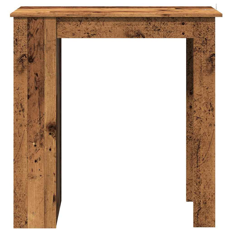 vidaXL antik fa színű szerelt fa bárasztal polccal 102x50x103,5 cm