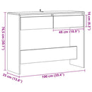 vidaXL szürke sonoma szerelt fa tálalóasztal 100x35x76,5 cm