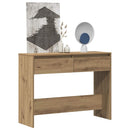 vidaXL kézműves tölgy színű szerelt fa dohányzóasztal 100x35x76,5 cm