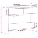vidaXL kézműves tölgy színű szerelt fa dohányzóasztal 100x35x76,5 cm