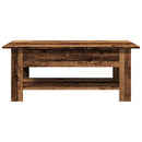 vidaXL antik fa színű szerelt fa dohányzóasztal 102 x 55 x 42 cm