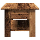 vidaXL antik fa színű szerelt fa dohányzóasztal 102 x 55 x 42 cm
