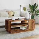 vidaXL antik fa színű szerelt fa dohányzóasztal 102 x 55 x 43 cm