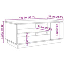 vidaXL antik fa színű szerelt fa dohányzóasztal 102 x 55 x 43 cm