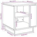 vidaXL kézműves tölgy színű szerelt fa dohányzóasztal 40 x 40 x 43 cm