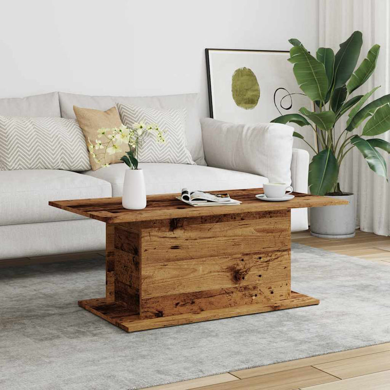 vidaXL antik fa színű szerelt fa dohányzóasztal 102 x 55,5 x 40 cm