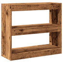 vidaXL Könyvszekrény/szobaosztó régi fa 80x30x72 cm