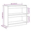 vidaXL Könyvszekrény/szobaosztó régi fa 80x30x72 cm