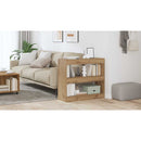 vidaXL Könyvszekrény/szobaosztó Artisan tölgy 80x30x72 cm