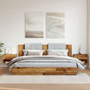 vidaXL 2 db antik fa színű falra szerelhető éjjeliszekrény