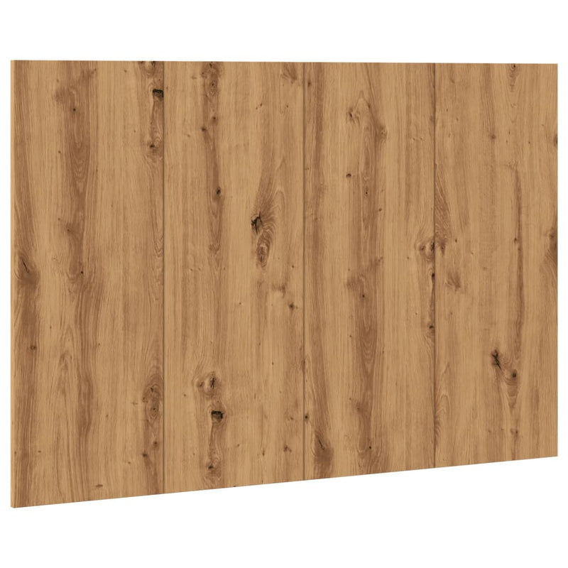 vidaXL kézműves tölgy színű szerelt fa ágyfejtámla 120x1,5x80 cm