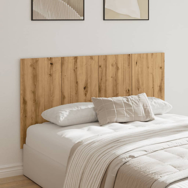 vidaXL kézműves tölgy színű szerelt fa ágyfejtámla 160x1,5x80 cm