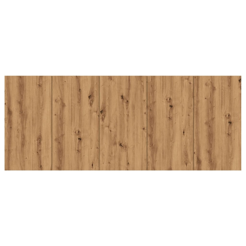 vidaXL kézműves tölgy színű szerelt fa ágyfejtámla 200x1,5x80 cm