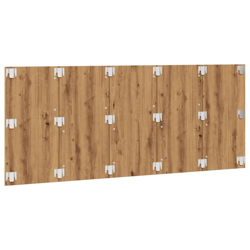 vidaXL kézműves tölgy színű szerelt fa ágyfejtámla 200x1,5x80 cm