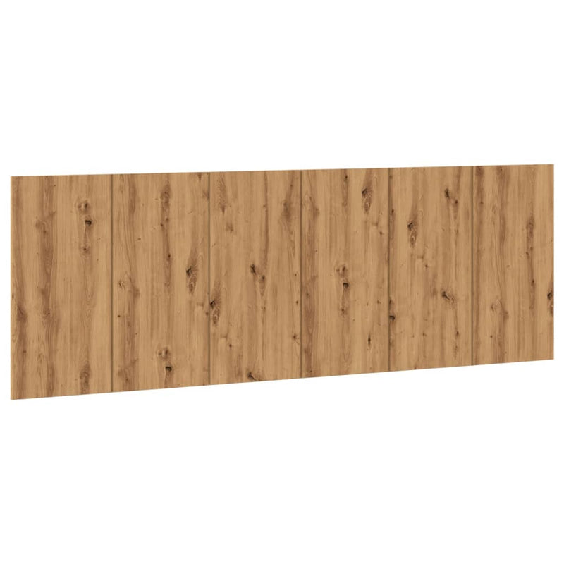 vidaXL kézműves tölgy színű szerelt fali fejtámla 240 x 1,5 x 80 cm