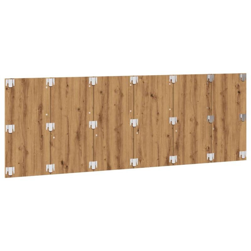 vidaXL kézműves tölgy színű szerelt fali fejtámla 240 x 1,5 x 80 cm