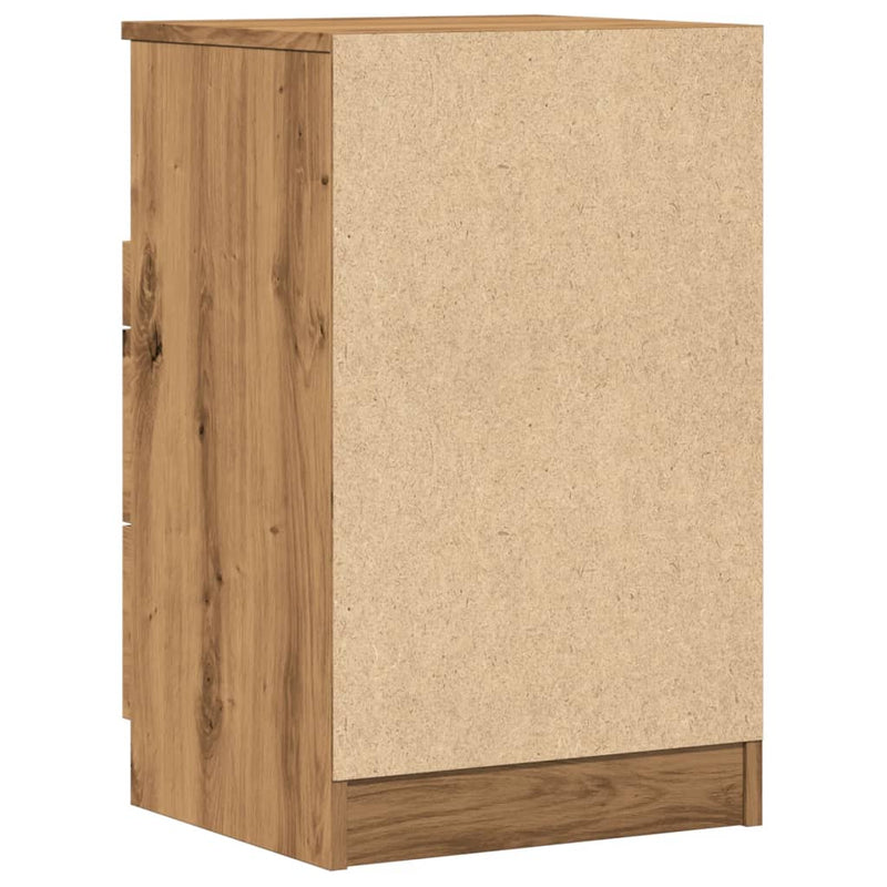 vidaXL 2 db kézműves tölgy színű szerelt fa éjjeliszekrény 40x36x65 cm