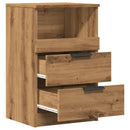 vidaXL 2 db kézműves tölgy színű szerelt fa éjjeliszekrény 40x36x65 cm