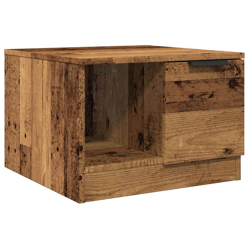 vidaXL dohányzóasztal Régi fa 50x50x36 cm Gépelt fa