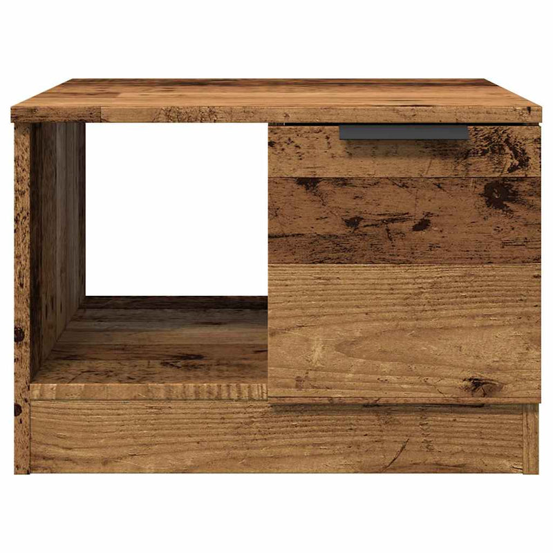 vidaXL dohányzóasztal Régi fa 50x50x36 cm Gépelt fa