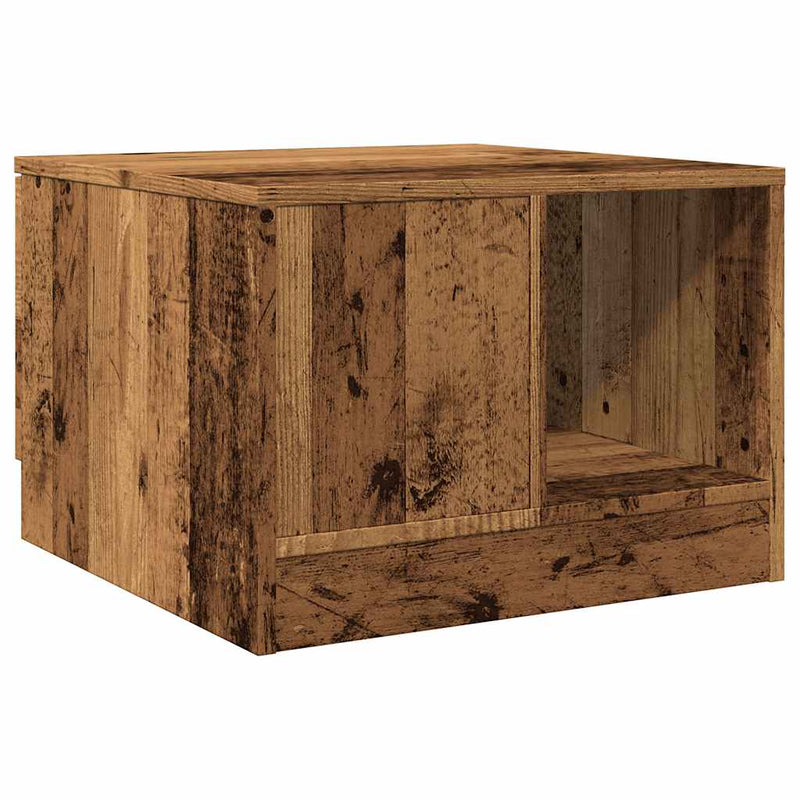 vidaXL dohányzóasztal Régi fa 50x50x36 cm Gépelt fa