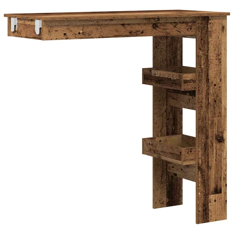 vidaXL fali bárasztal Régi fa 102x45x103,5 cm Gépi fa