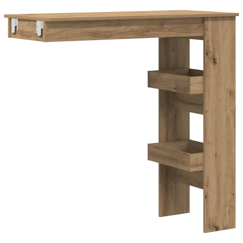 vidaXL fali bárasztal Artisan tölgy 102x45x103,5 cm Gépelt fa