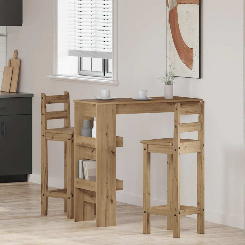 vidaXL fali bárasztal Artisan tölgy 102x45x103,5 cm Gépelt fa