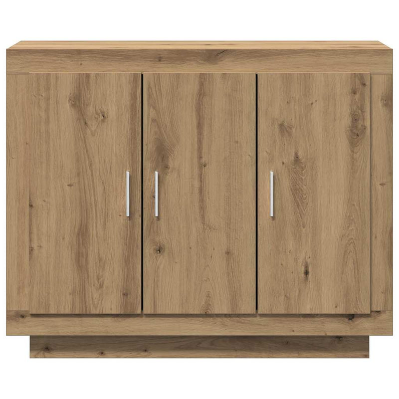 vidaXL kézműves tölgy színű szerelt fa tálalószekrény 92 x 35 x 75 cm