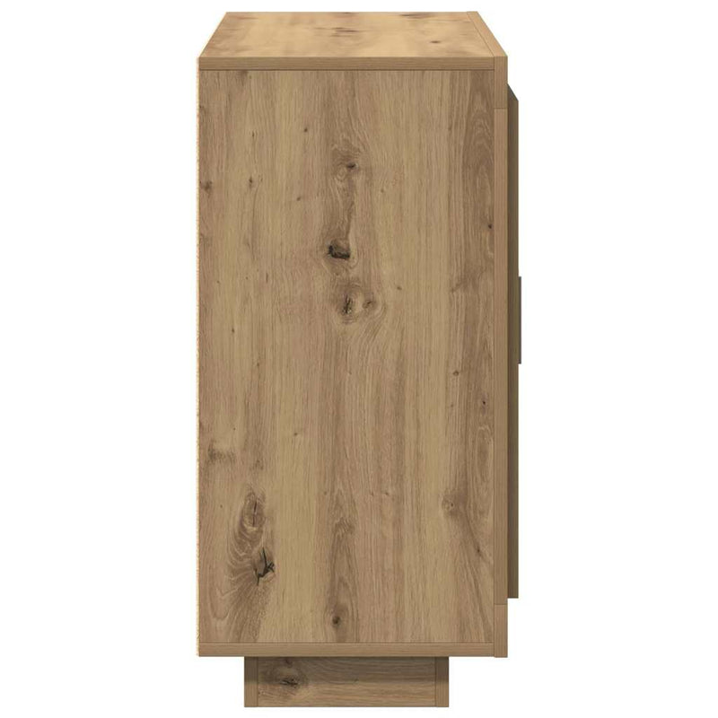 vidaXL kézműves tölgy színű szerelt fa tálalószekrény 92 x 35 x 75 cm