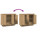 vidaXL kézműves tölgy színű szerelt fa tálalószekrény 92 x 35 x 75 cm