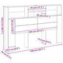 vidaXL kézműves tölgyszínű szerelt fa áthidalószekrény 160x19x103,5 cm