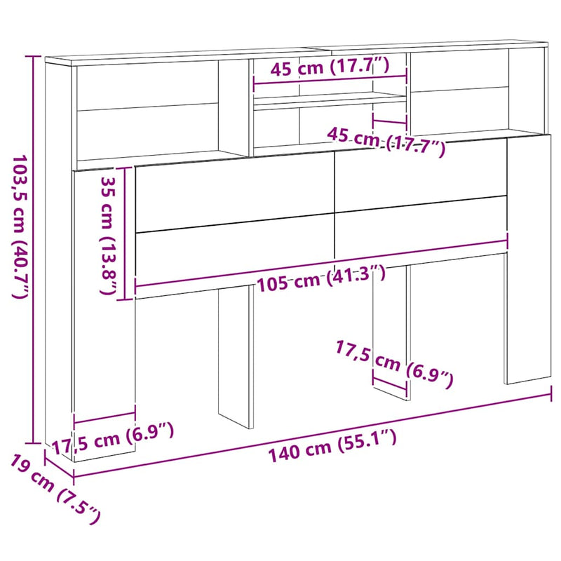 vidaXL kézműves tölgyszínű szerelt fa áthidalószekrény 160x19x103,5 cm