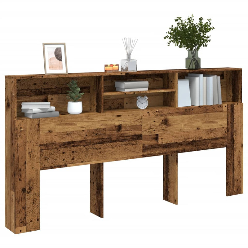 vidaXL antik fa színű szerelt fa áthidalószekrény 200 x 19 x 103,5 cm