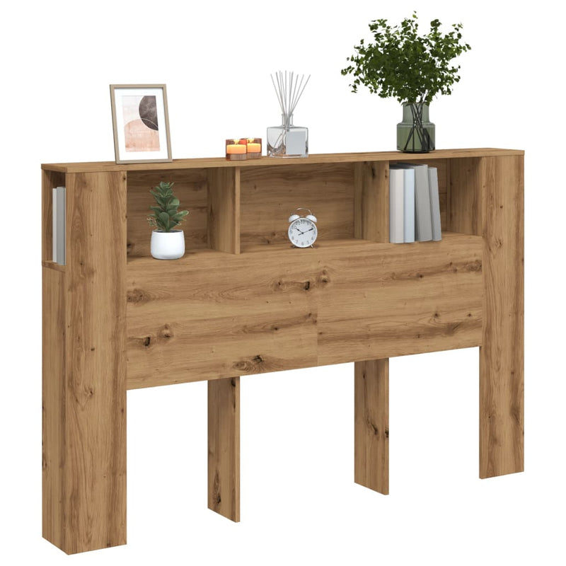 vidaXL kézzel készített tölgyfa fejtámla szekrény 160 x 18,5 x 103,5 cm
