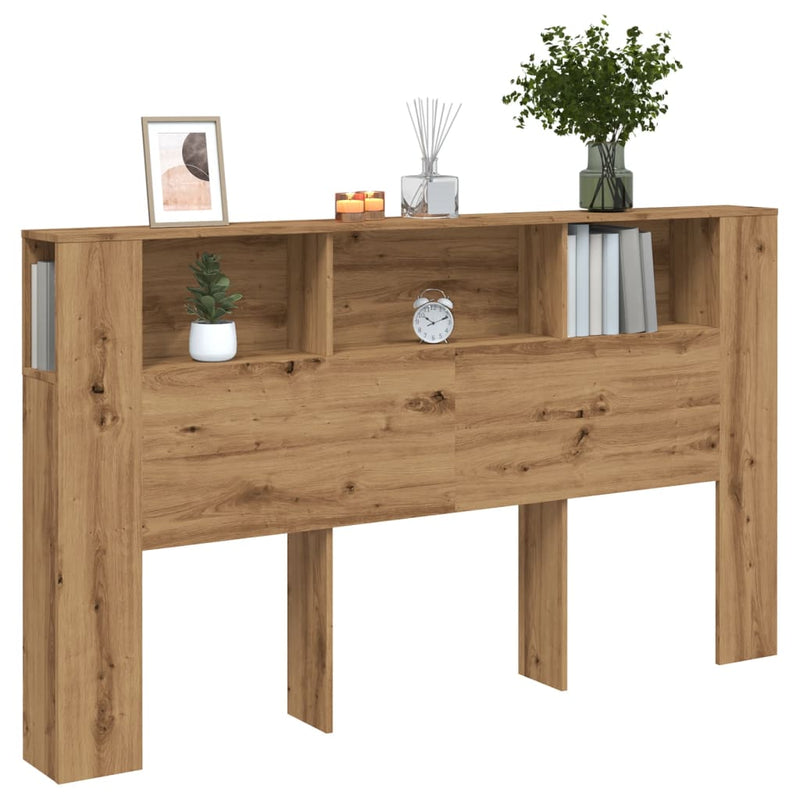 vidaXL kézműves tölgy szerelt fa áthidalószekrény 180x18,5x102,5 cm