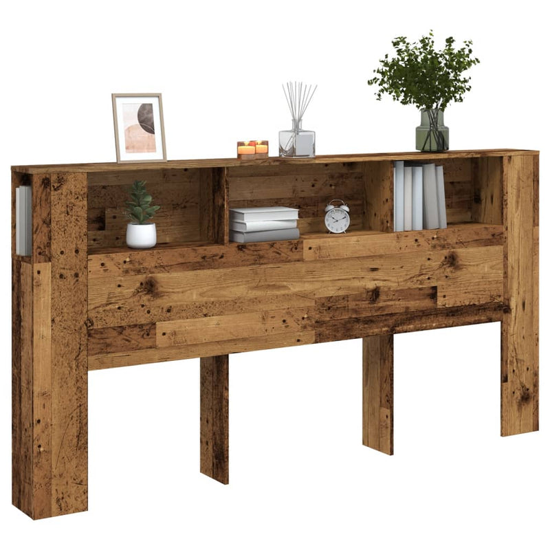 vidaXL antik fa színű szerelt fa áthidalószekrény 200x18,5x102,5 cm