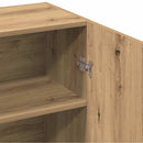 vidaXL kézműves tölgy színű szerelt fa tálalószekrény 70 x 34 x 90 cm