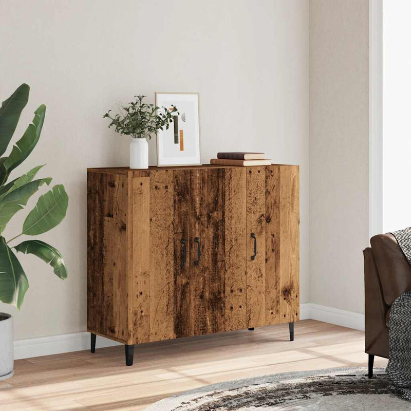 vidaXL antik fa színű szerelt fa tálalószekrény 90 x 34 x 80 cm