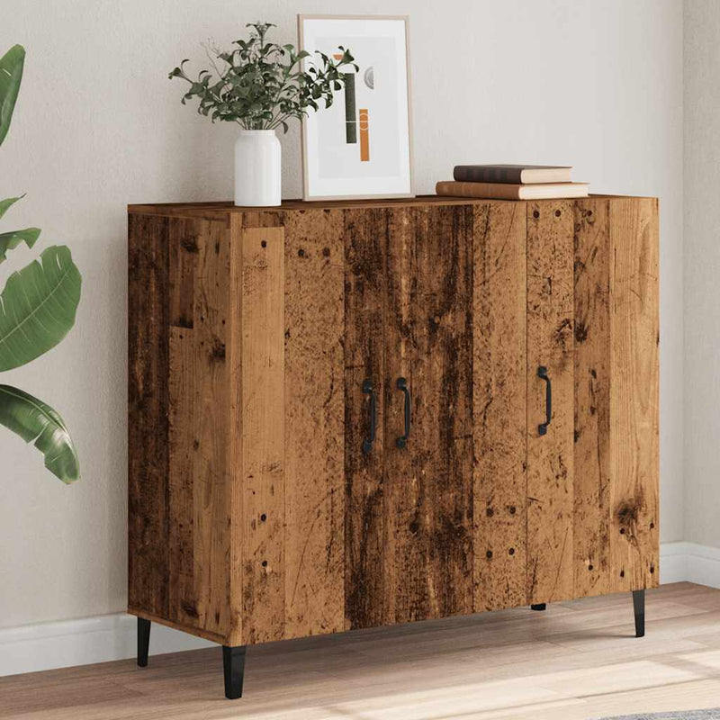 vidaXL antik fa színű szerelt fa tálalószekrény 90 x 34 x 80 cm