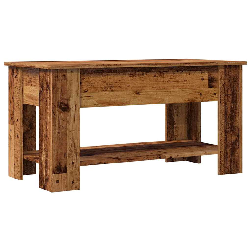 vidaXL dohányzóasztal Régi fa 101x49x52 cm Gépelt fa