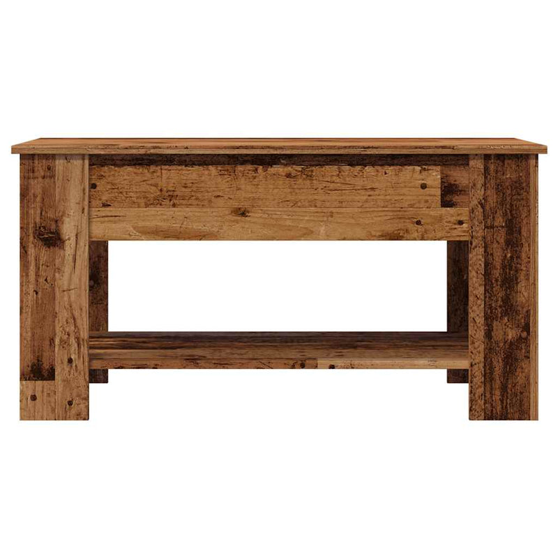 vidaXL dohányzóasztal Régi fa 101x49x52 cm Gépelt fa