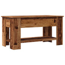vidaXL dohányzóasztal Régi fa 101x49x52 cm Gépelt fa