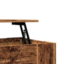 vidaXL dohányzóasztal Régi fa 101x49x52 cm Gépelt fa