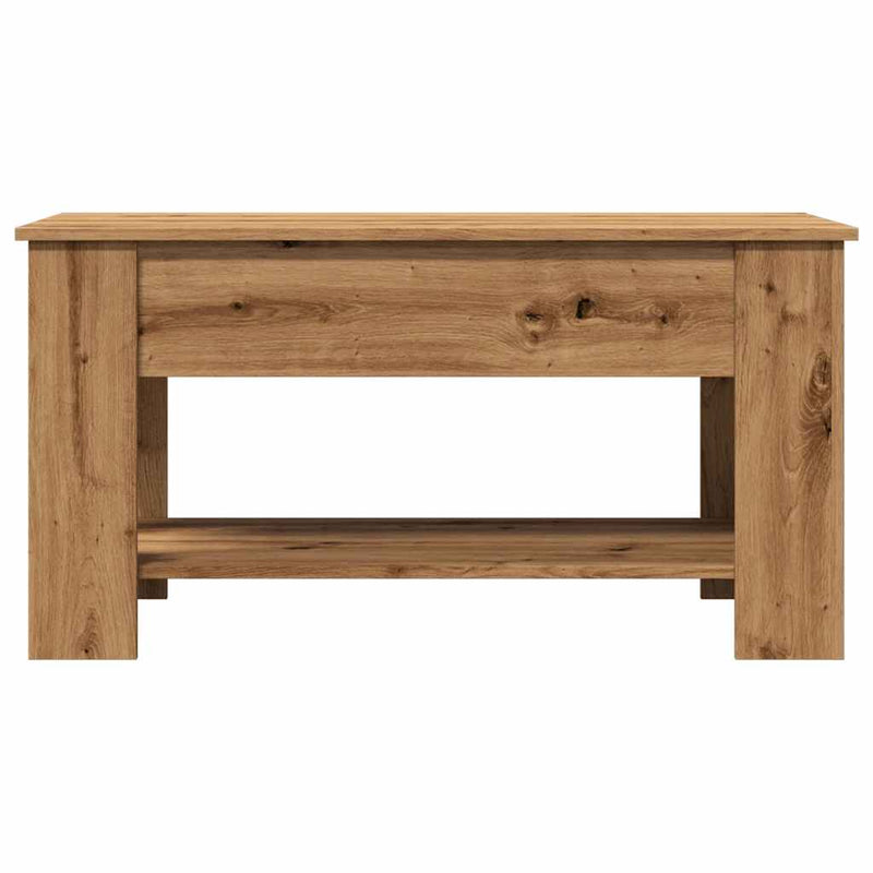 vidaXL dohányzóasztal Artisan tölgy 101x49x52 cm Műanyag fa