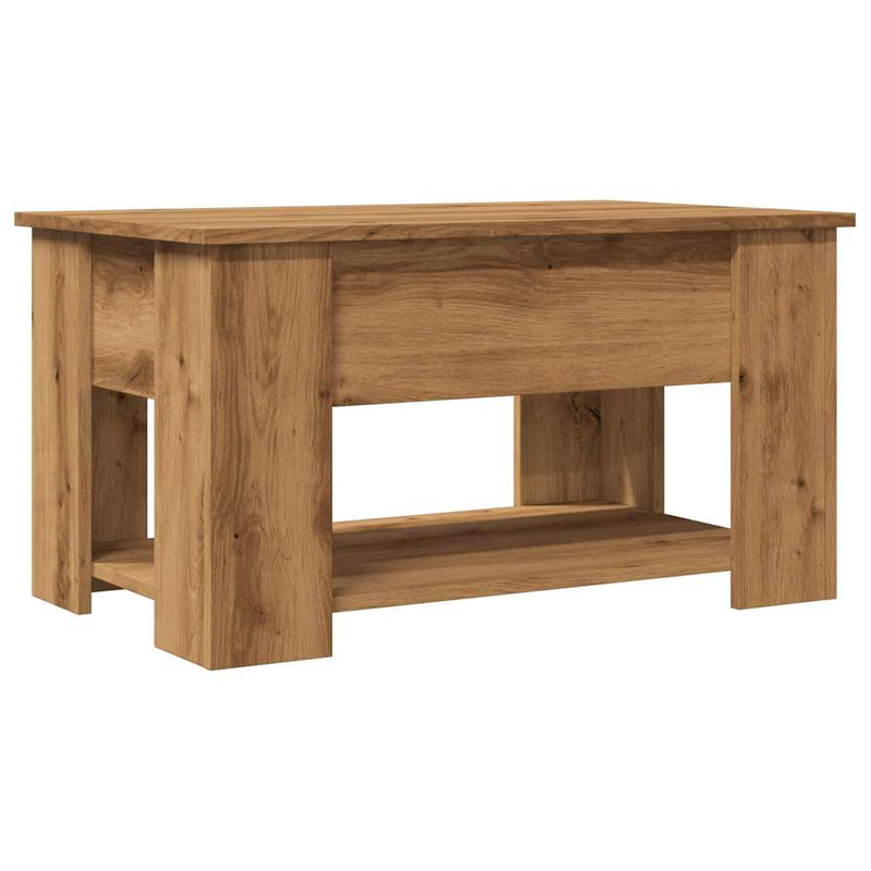vidaXL dohányzóasztal kézműves tölgy szerelt fa 79 x 49 x 41 cm