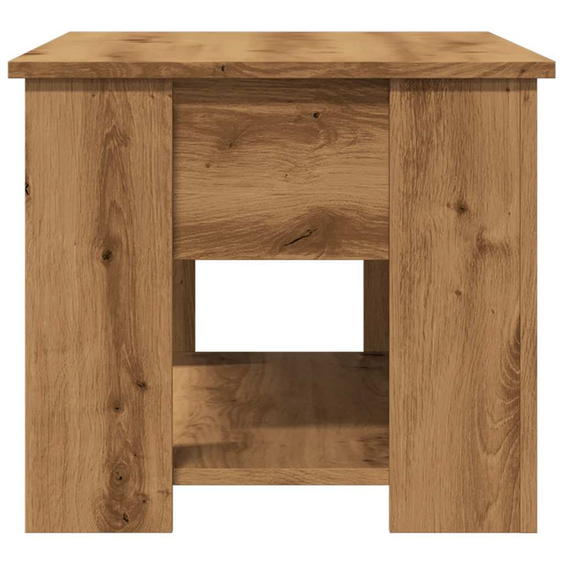 vidaXL dohányzóasztal kézműves tölgy szerelt fa 79 x 49 x 41 cm