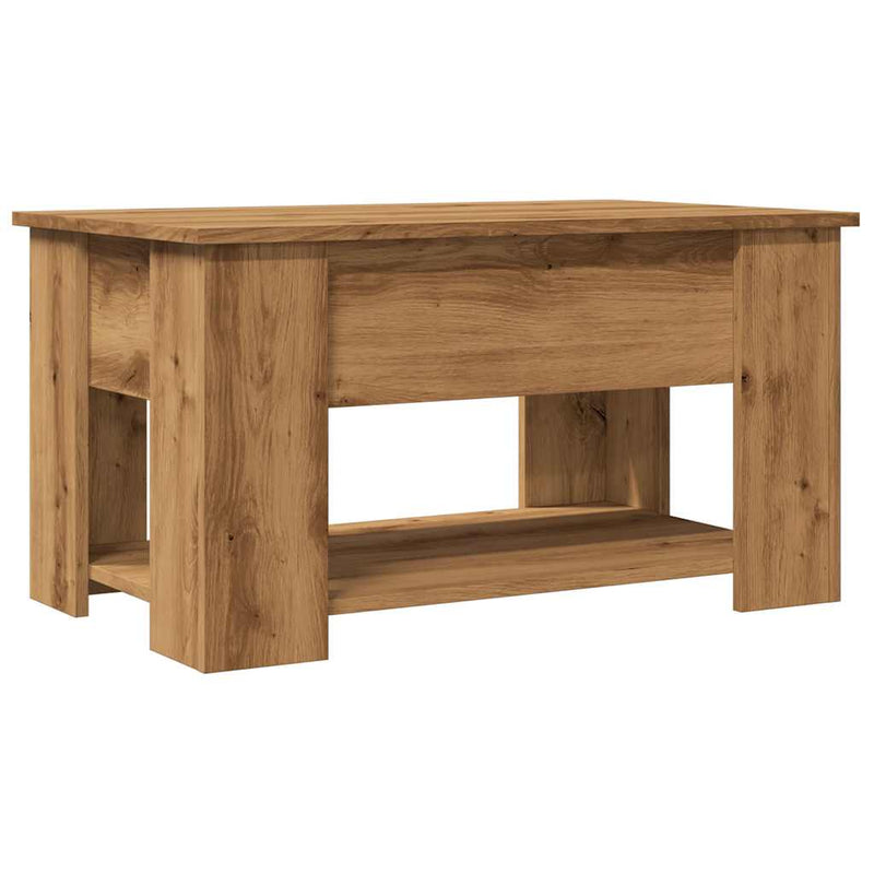 vidaXL dohányzóasztal kézműves tölgy szerelt fa 79 x 49 x 41 cm