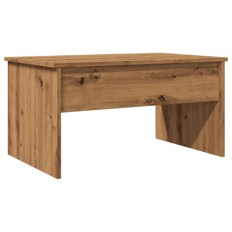 vidaXL kézműves tölgy színű szerelt fa dohányzóasztal 80x50,5x41,5 cm